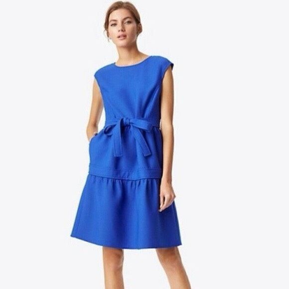 NWT Authentic TORY BURCH Jane Dress in Blue Dahlia Size 10 $428 ~ BRAND NEW - Picture 1 of 7